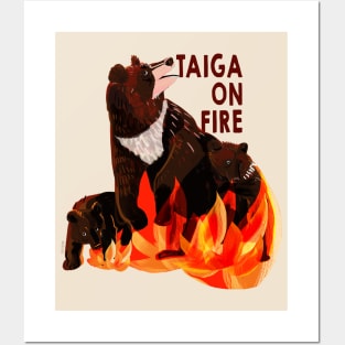 Taiga on fire #1 Posters and Art